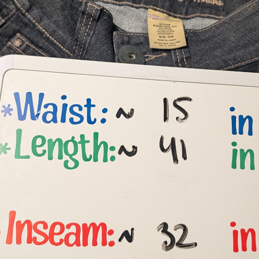 Bubblegum USA Dark Wash Low Rise Jeans Juniors 5 🌟 - Picture 12 of 12